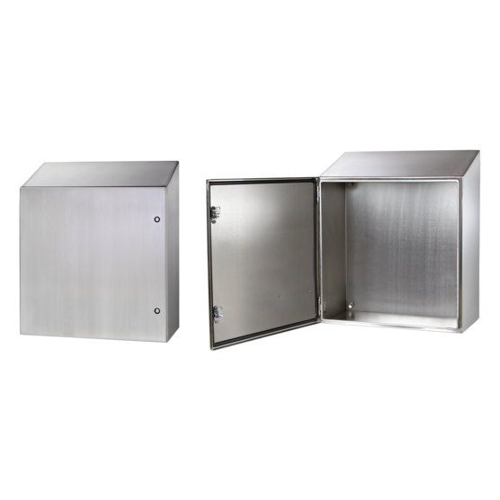 Hoffman CSD202012SSST | Concept Sloped Top Wallmount, 1/4 Turn Latch, 4X, 20x20x12, SS 304