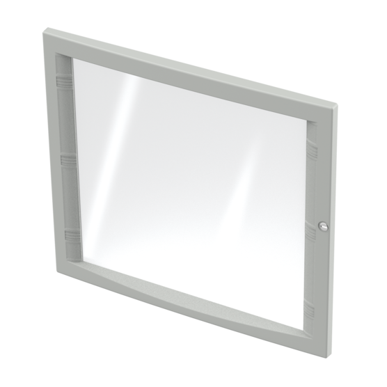 Hoffman CWH4045 | Concept Hinged Window Kit, fits 400x450mm, Gray, Aluminum
