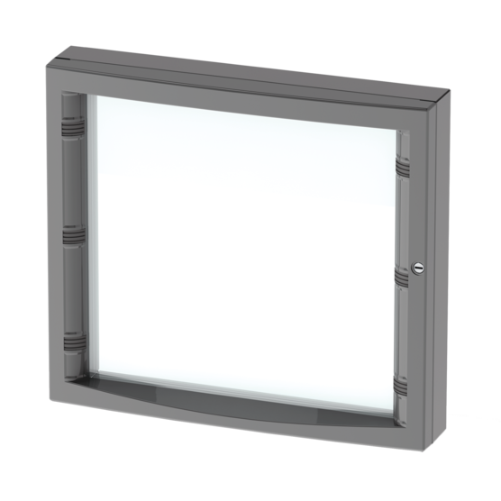 Hoffman CWHD3136LG | Concept Deep Hinged Window Kit, Type 12, fits 310x360mm, Lt. Gray, Steel