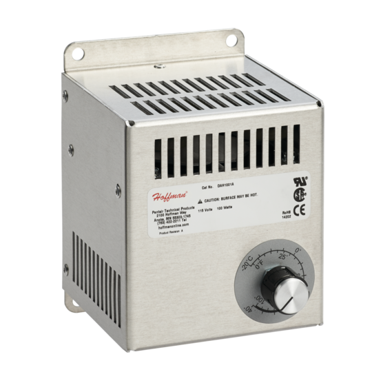 Hoffman DAH1001A | Electric Heater, 115V, 100W, Aluminum