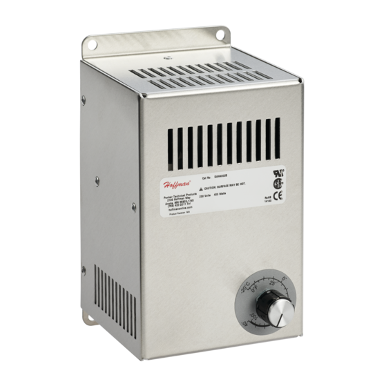 Hoffman DAH8001B | Electric Heater, 115V, 800W, Aluminum