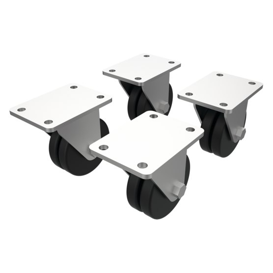 Hoffman DLCASTERS | Network Cabinet Caster Kit, Steel