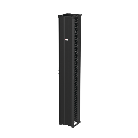 Hoffman DV12S7 | CableTek Vertical Cable Manager, 12.00x84.00, Black, Composite, Single