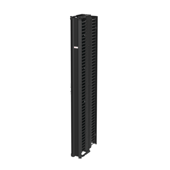 Hoffman DV6DF7 | CableTek Vertical Cable Manager, 84.00x7.25x21.20, Black, Aluminum, Double