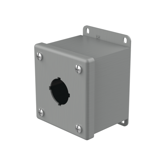 Hoffman E1PB | Pushbutton Enclosure Type 12, 1PB x 30.5mm, Gray, Steel