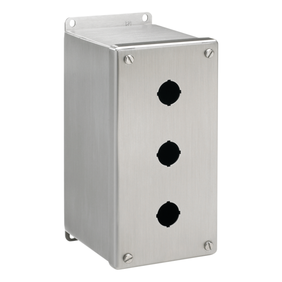 Hoffman E2PBXSS | Extra-Deep Pushbutton Screw Cover Type 4X, 2PB x 30.5mm, SS 304