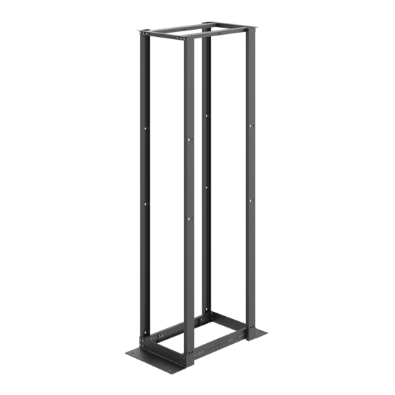 Hoffman E4DR19FM51U | 4-Post Open Frame Rack, 96.00x20.25, 51U, Black, Aluminum, Tapped