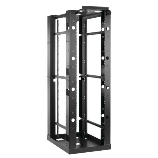 Hoffman E4SDR19FM45U | Seismic 4-Post Open-Frame Rack, 19" x 45U, Black, Steel