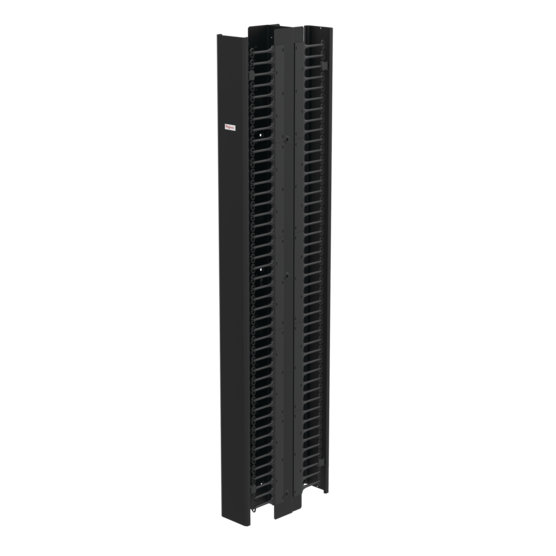 Hoffman EC6DF7 | CableTek-EC Vertical Cable Manager, 84.00x6.50x20.85, Black, Steel, Double