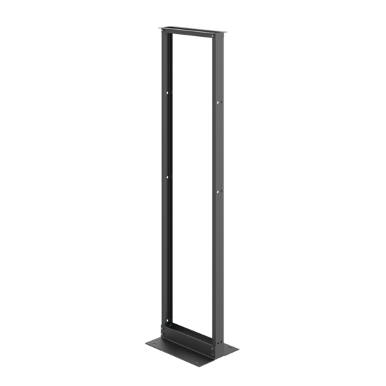 Hoffman EDR19FM45U | 2-Post Open Frame Rack, 84.00x20.25x15.00, Black, Aluminum