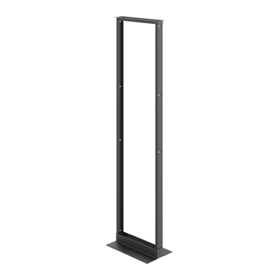 Hoffman EDR23FM45U | 2-Post Open Frame Rack, 84.00x24.25x15.00, Black, Aluminum