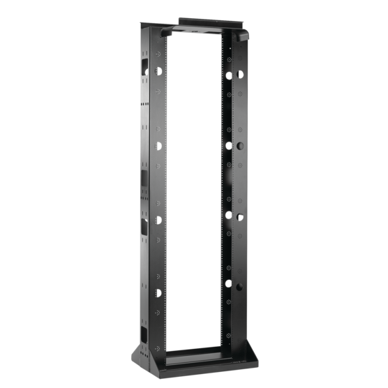 Hoffman ESDR19FM45U | Seismic 2-Post Open Frame Rack, 84.00x20.25x15.00, Black, Steel