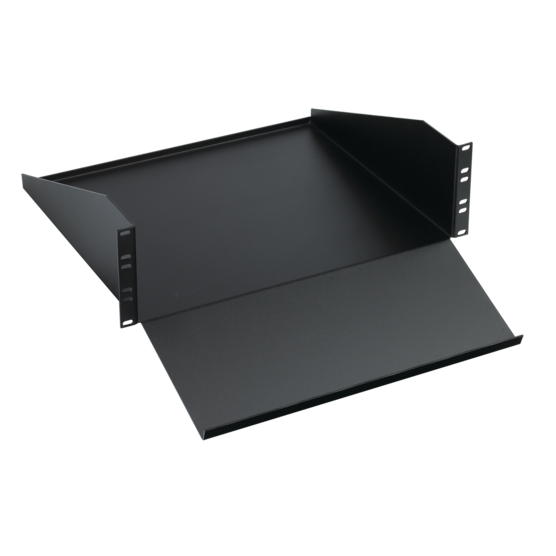 Hoffman ESH19KBM | Steel Keyboard/Monitor Shelf, fits 19" rack, Black, Steel