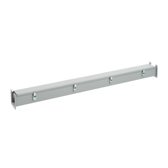 Hoffman F22L120 | Straight Section Lay-in Hinged Cover Type 12, 2.50x2.50x120.00, Gray, Steel