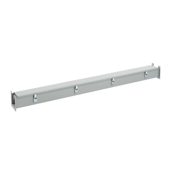 Hoffman F44L120 | Straight Section Lay-in Hinged Cover Type 12, 4.00x4.00x120.00, Gray, Steel