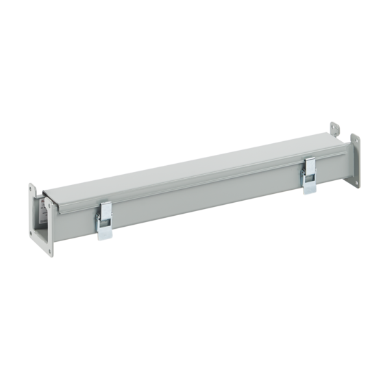 Hoffman F66L24 | Straight Section Lay-in Hinged Cover Type 12, 6.00x6.00x24.00, Gray, Steel