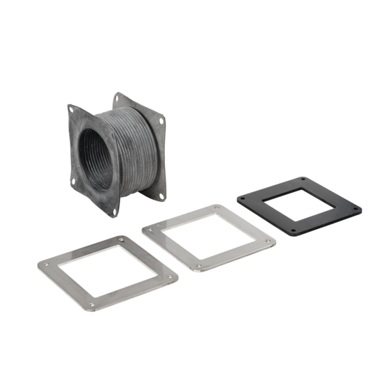 Hoffman F66WFFFG | Flexible Fitting, 6.00x6.00, Rubber, Fits Fiberglass Wireway