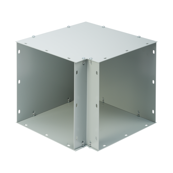 Hoffman F88G90E | Lay-In Painted 90-Degree Elbow, 8.00x8.00, Gray, Steel