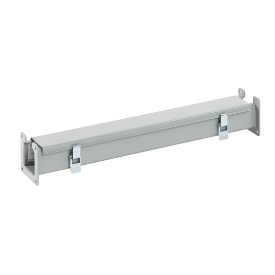 Hoffman F88L24 | Straight Section Lay-in Hinged Cover Type 12, 8.00x8.00x24.00, Gray, Steel