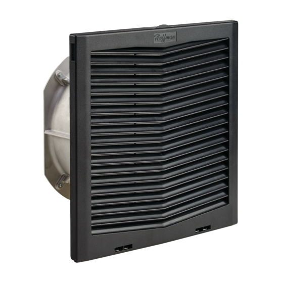 Hoffman HF1316523 | HF13 Side-Mount Filter Fan, 115V, 197 CFM, Black