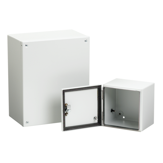 Hoffman LHC201512EMC | InLine EMC, Type 1, 200x150x120mm, Hinge Cover, Lt Gray, Steel