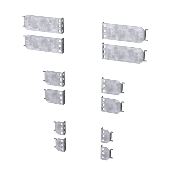 Hoffman P2AFRB200 | ProLine G2 Frame Reducing Brackets, 200mm, Conductive