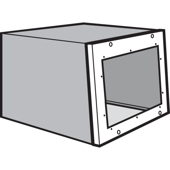 Hoffman PCSK56F6 | Upper Front Cover with Cutout for ProLine Sloped-Front, Lt Gray, Steel