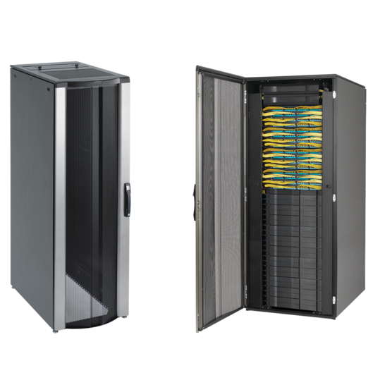 Hoffman PNC20712B | ProLine ConnecTek Patch Cabinet, 2000x700x1200mm, Black, Steel, With Sides
