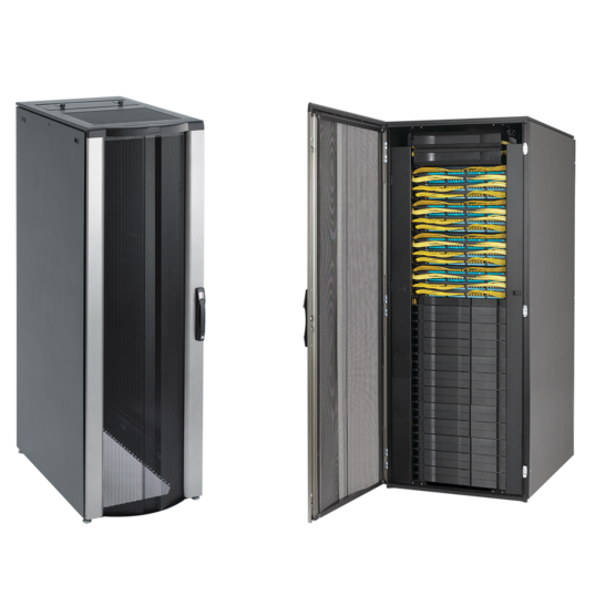 Hoffman PNC2089B | ProLine ConnecTek Patch Cabinet, 2000x800x900mm, Black, Steel, With Sides