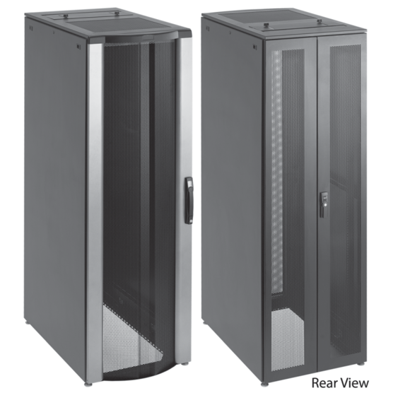 Hoffman PSCPC20610B | ProLine FloTek PC Server Cabinet, 2000x600x1000mm, Black, Steel, With Sides