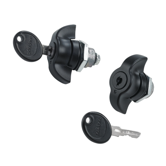 Hoffman PTWK | Keylocking Quarter-Turn Wing Knob, Black, Zinc
