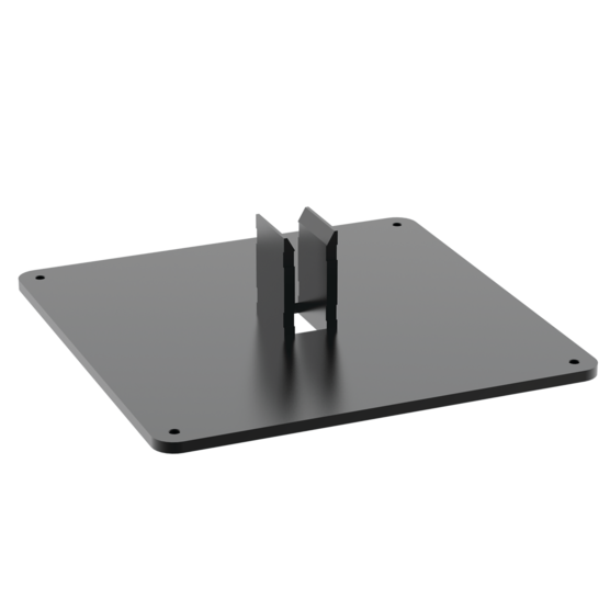 Hoffman S2MPBS | Syspend 281-Max Small Pedestal Base, 15.83x15.83x4.41, Black, Steel