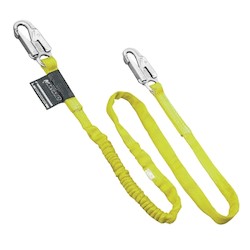 Honeywell Safety Products 216WLS-Z7/4FTYL | Miller Manyard Shock-Absorbing Lanyard, 2 Snap Hooks, 4 ft