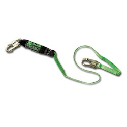 Honeywell Safety Products 913TWLS-Z7/6FTGN | Miller SofStop Shock-Absorbing Lanyard, 2 Snap Hooks, 6?ft