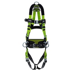 Honeywell Safety Products H5CS221022 | Miller H500 Construction Harness Chest & Leg Buckles, Back & Hip D-Ring