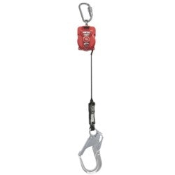 Honeywell Safety Products MFL-12-Z7/9FT | TurboLite with Aluminum Twist-Lock Carabiner, Aluminum Locking Rebar Hook on lanyard end