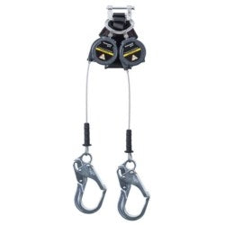 Honeywell Safety Products MFLEC2-12/6FT | Turbolite Edge Personal Fall Limiter, Double Leg, Aluminum Rebar Hook, 6’