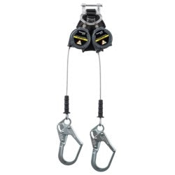 Honeywell Safety Products MFLEC2-4/6FT | Turbolite Edge Personal Fall Limiter, Double Leg, Steel Rebar Hook, 6’