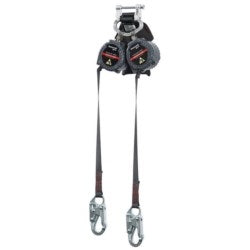 Honeywell Safety Products MFLEW2-3/6FT | Turbolite Edge Personal Fall Limiter, Double Leg, Steel Locking Snap Hooks, 6’