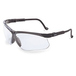 Honeywell Safety Products S3200HS | UVEX Genesis Safety Glasses, Black Frame, Anti-Fog Lens