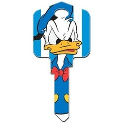 Howard Keys KW-D84 | Decorative Key Blank, Kwikset, Large Headed, Painted, Disney Donald Duck Design, Individually Carded