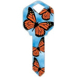 Howard Keys KW-HK19 | Decorative Key Blank, Kwikset, Butterflies Design