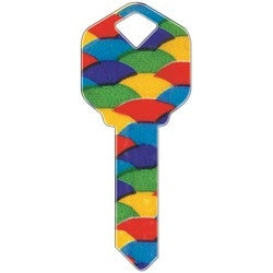 Howard Keys KW-HK6 | Decorative Key Blank, Kwikset, Balloons Design