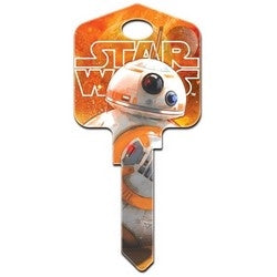 Howard Keys KW-SW9 | Decorative Key Blank, Kwikset, Painted, Star Wars BB-8 Design, Individually Carded