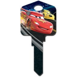 Howard Keys SC1-D25 | Decorative Key Blank, Schlage, Large Headed, Painted, Disney Cars Lightning McQueen Design, Individually Carded