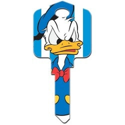 Howard Keys SC1-D84 | Decorative Key Blank, Schlage, Large Headed, Painted, Disney Donald Duck Design, Individually Carded