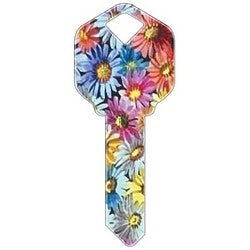 Howard Keys SC1-HK15 | Decorative Key Blank, Schlage, Flowers Design