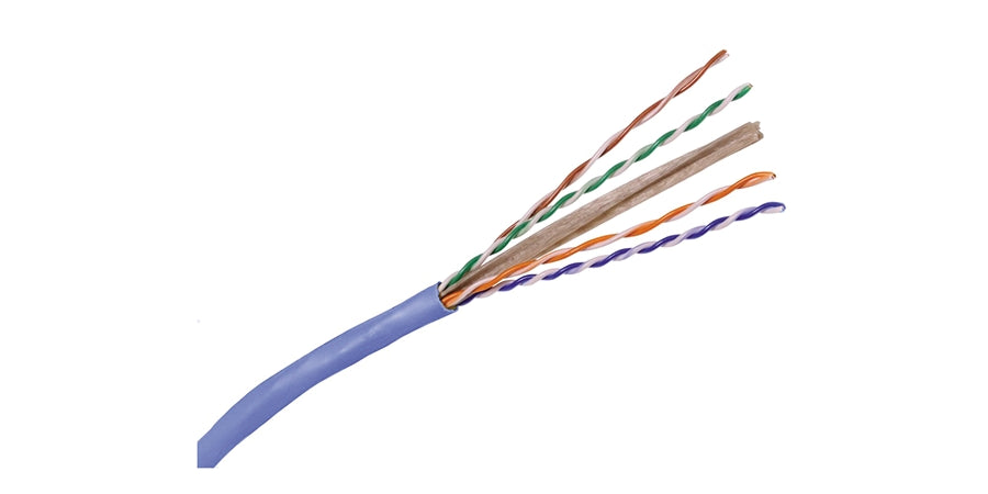 Hubbell Premise Wiring C6RPB | Cat6 UTP Cable, 23 AWG, Solid, Plenum, 4 Pair, UTP, 1000 ft., Blue