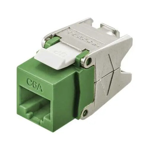 Hubbell Premise Wiring HJU6AGN | Modular Jack, Cat 6A, RJ45 Jack, A/b Universal, 1 Port, 1000VAC, Green