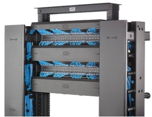 Hubbell Premise Wiring HS13C | Cable Manager, Horizontal Cable Management, Covers Cable Management, Black, Powder Coated Steel, 1U Rack